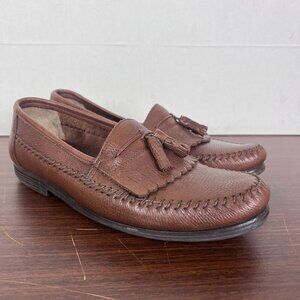 Giorgio Brutini Le Glove DUKE‎ Tassel Brown Leather Men’s Loafers Shoes 10D